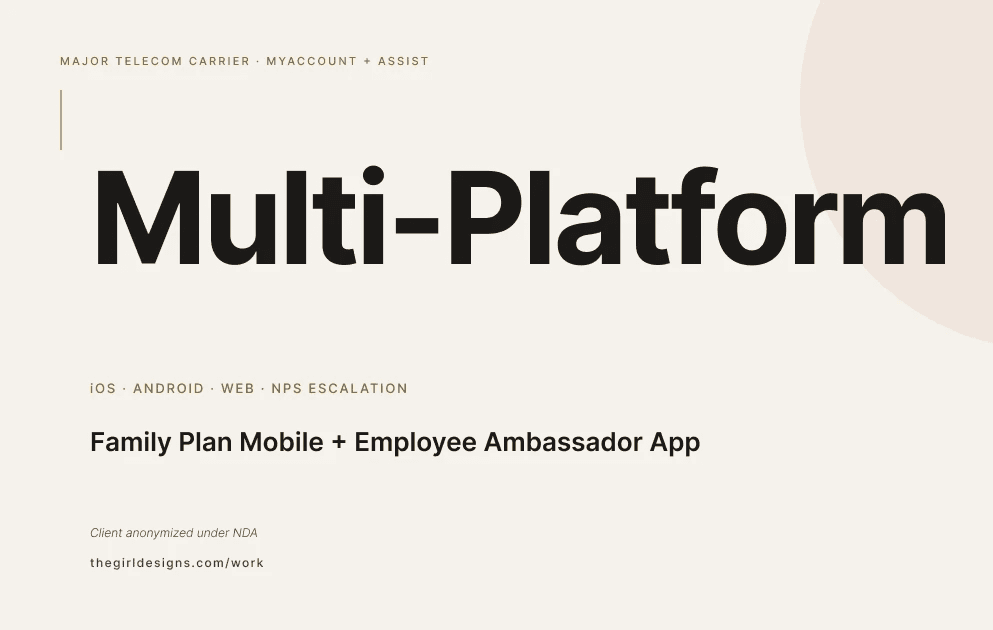Family Plan Mobile + Web · Employee Ambassador App