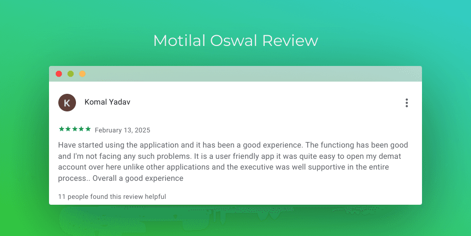 Motilal Trading App 5 Star Review