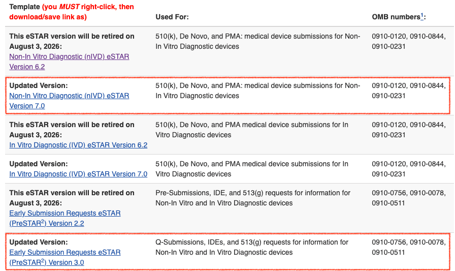 nIVD eSTAR v7.0 Submission Readiness
