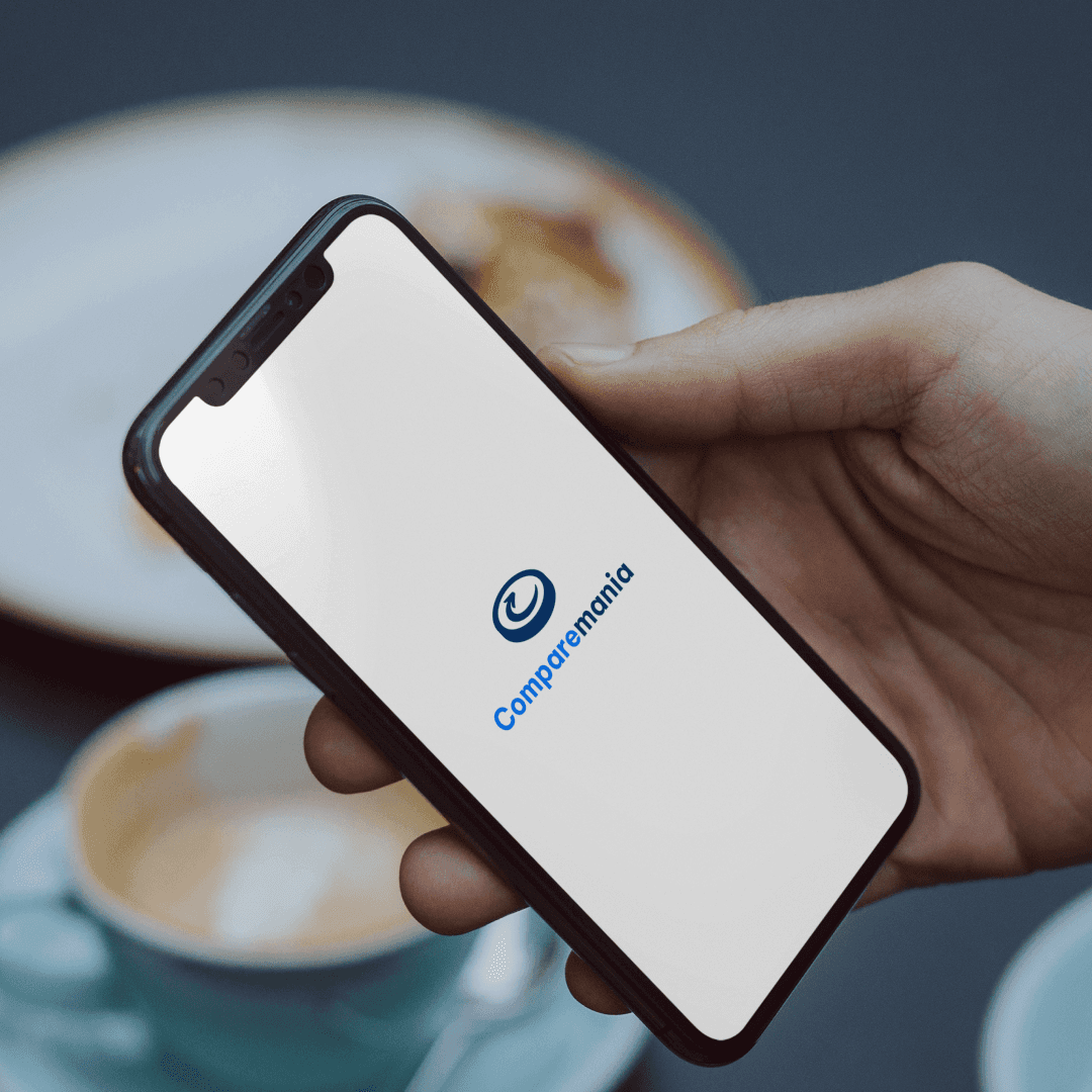 Mobile dashboard interface displayed on a smartphone floating against a dark background, showing key metrics, alerts, and activity summaries.