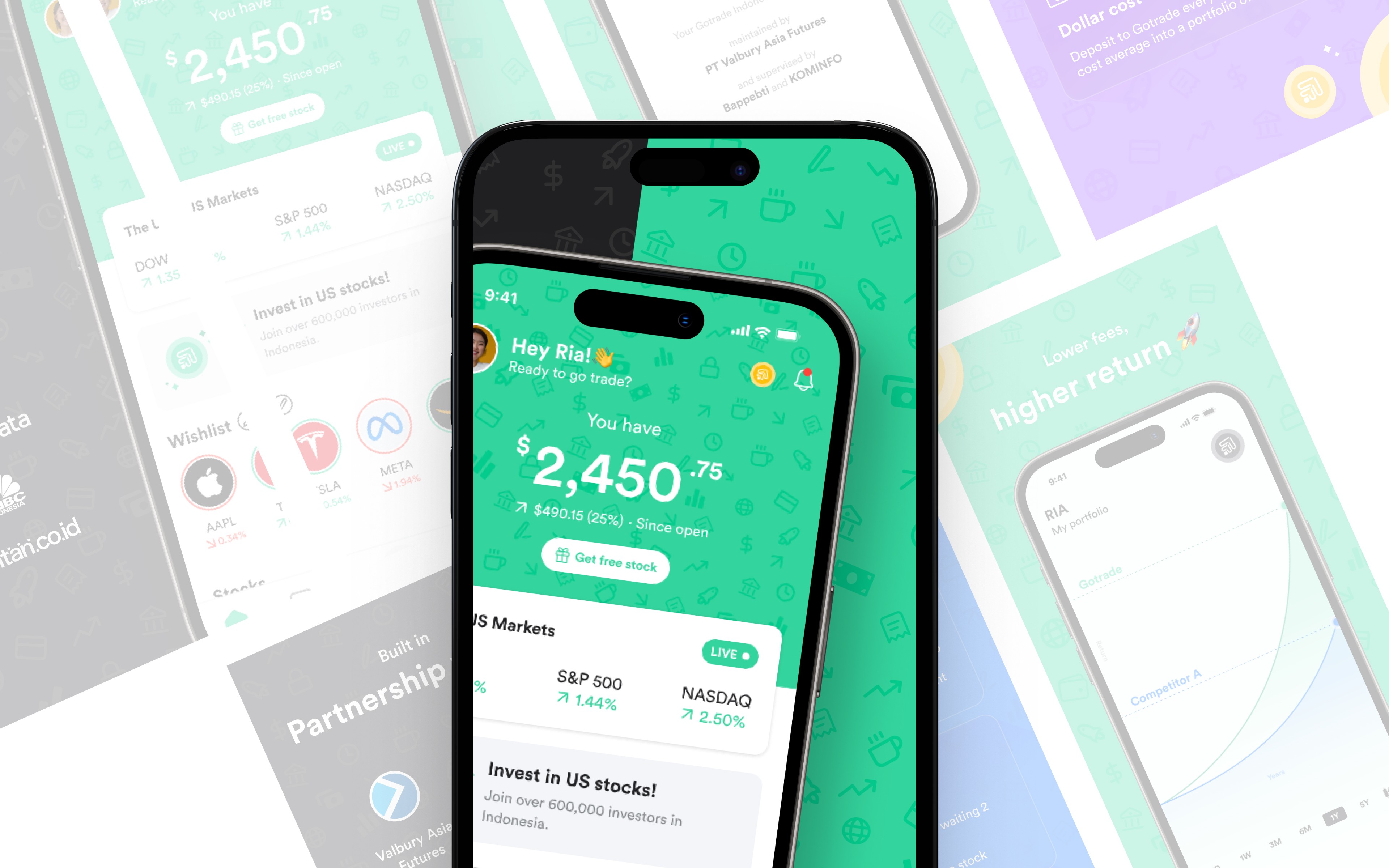 Gotrade App Store Screenshots