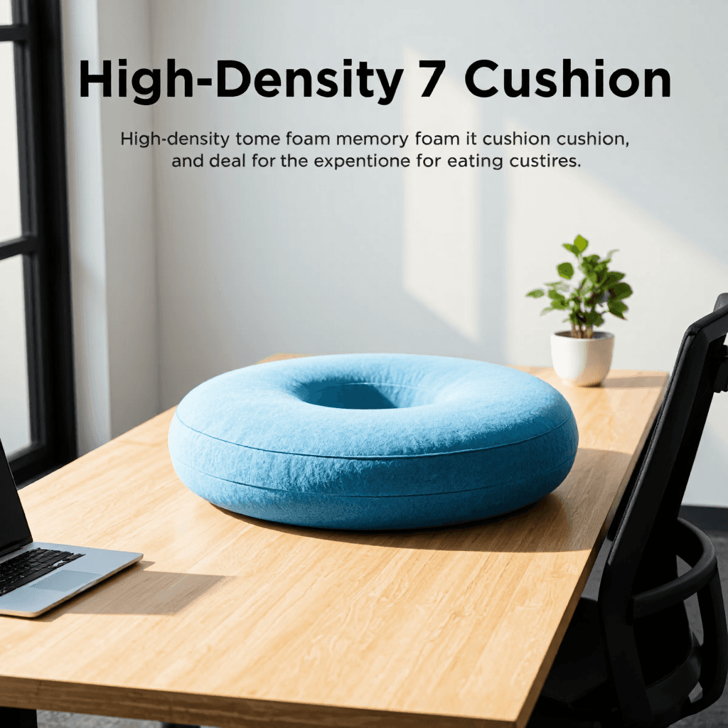 product photography of a cushion for comfort and support, designed for sitting