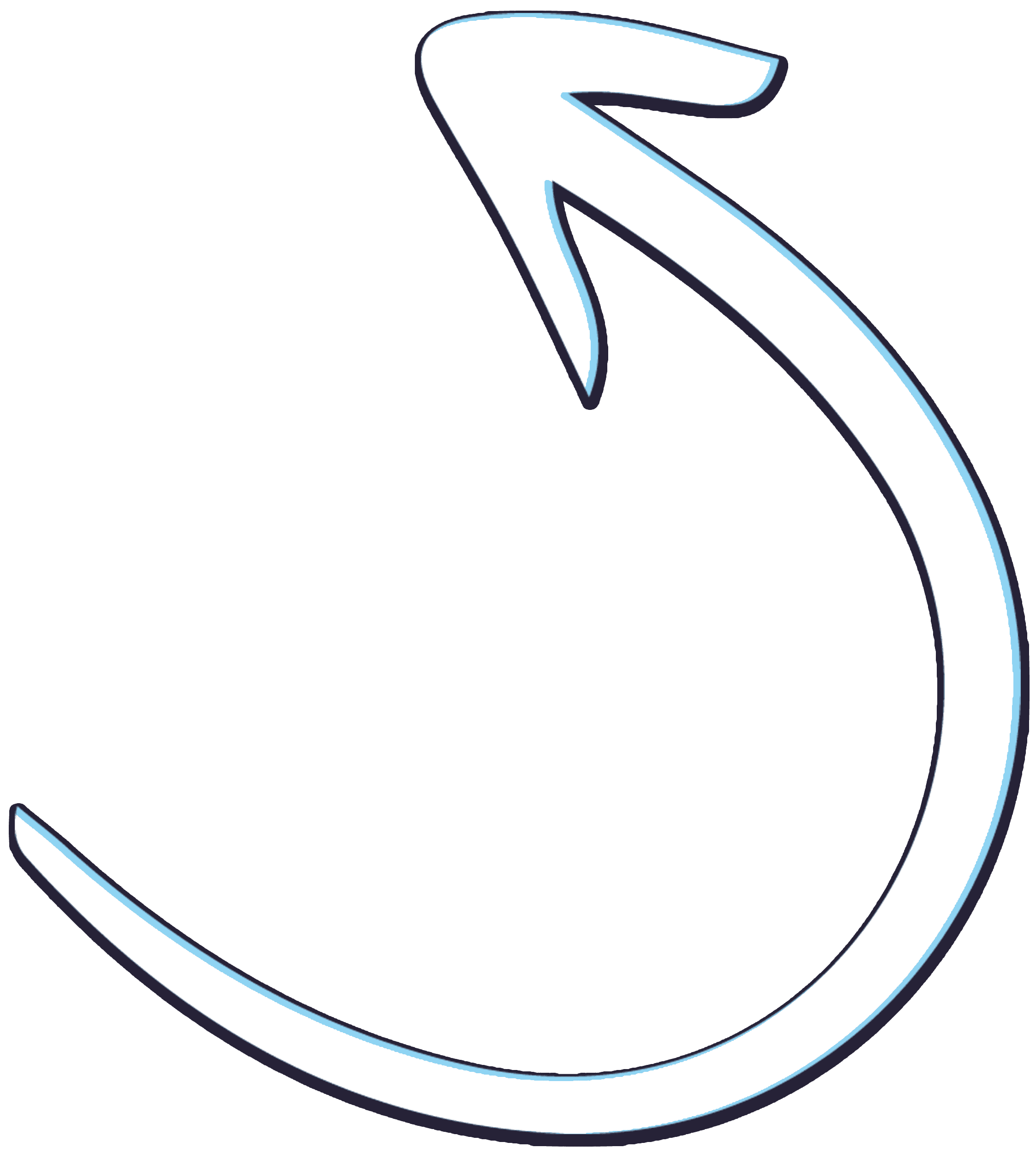 Strzałka pokazująca na smak polewy