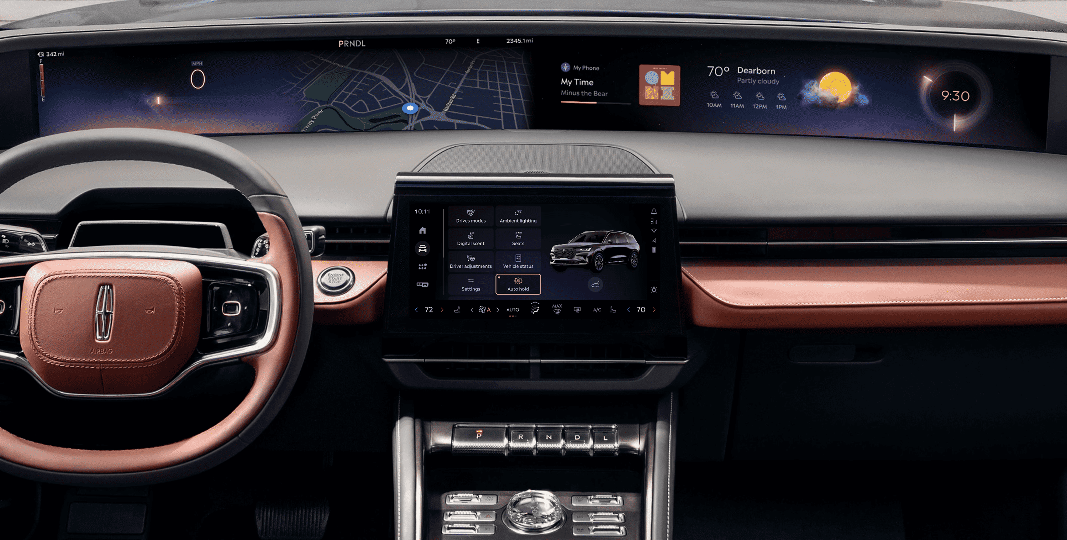 The streamlined vehicle controls interface in context