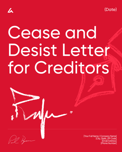 Cease and Desist Letter for Creditors