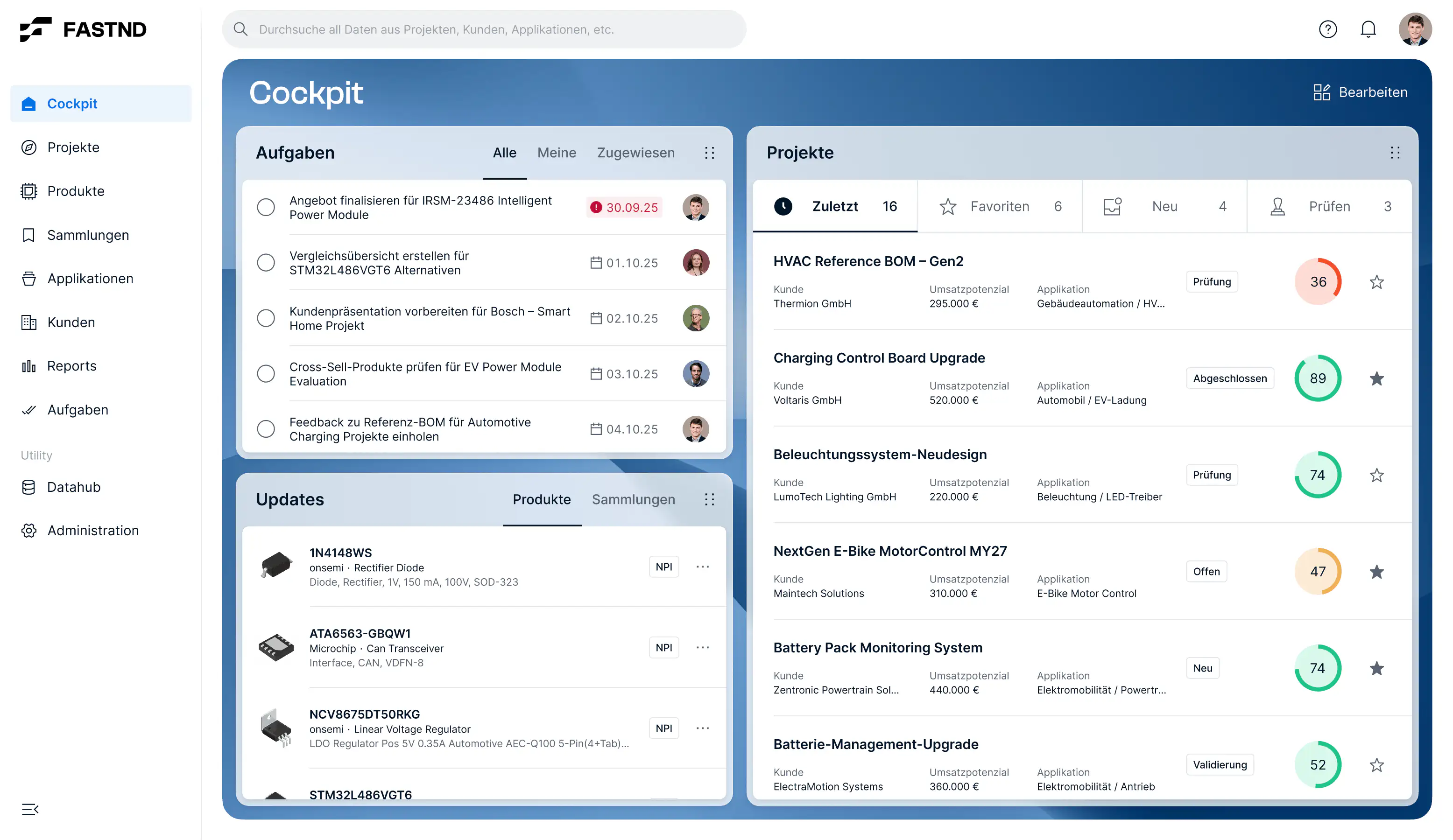 Screenshot von dem Projekt