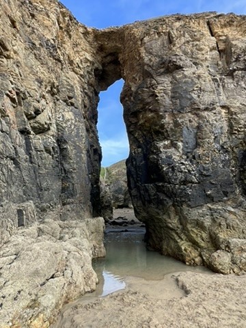 blue sky and white clouds over the sea