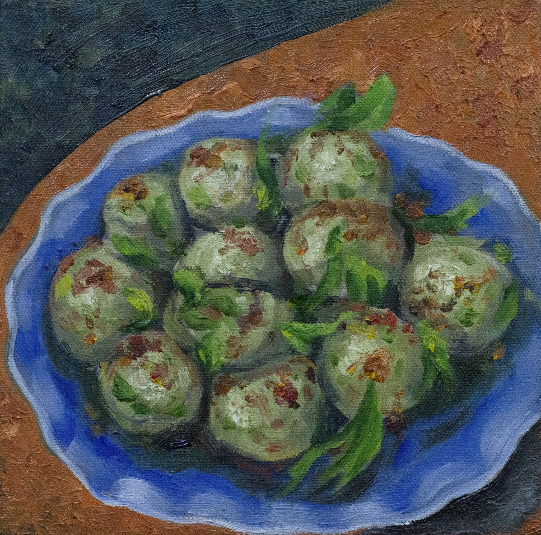 red and white abstract painting