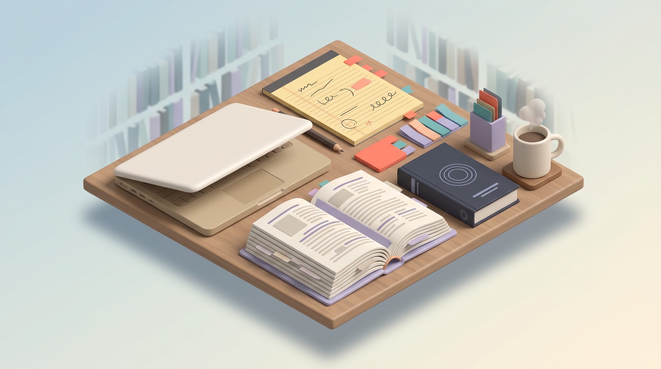 Desk with case printouts and a marked-up legal pad