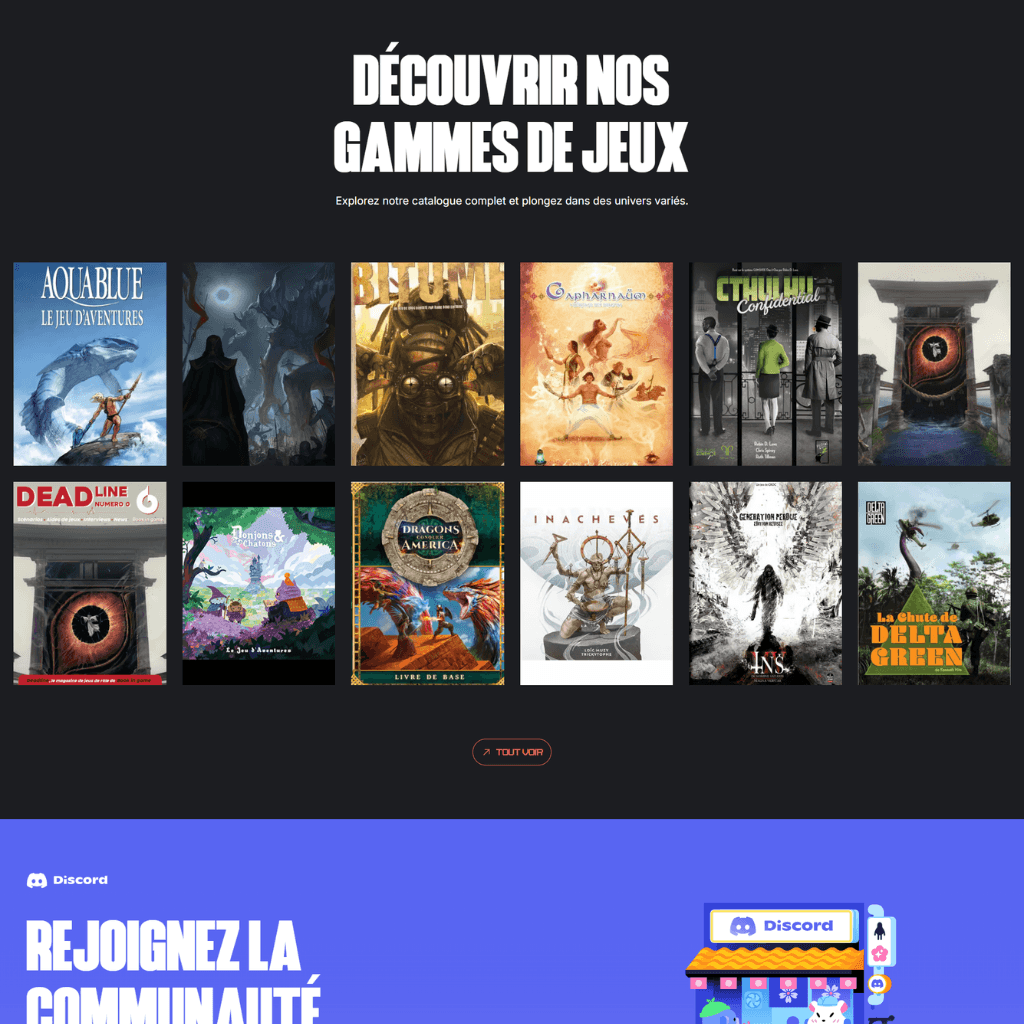 Book in Game – site catalogue de jeux avec espace communautaire