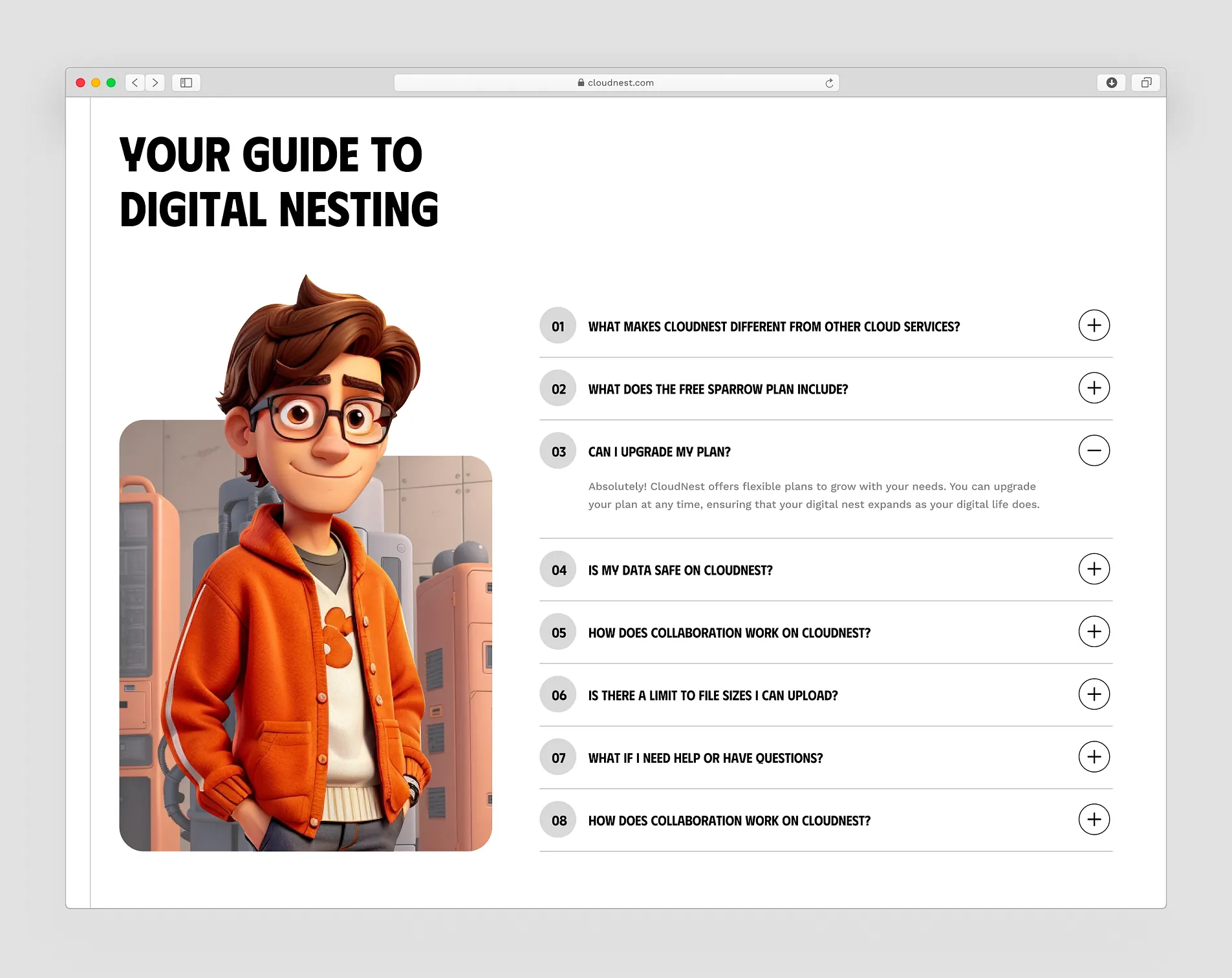 Image of CloudNest Website Design