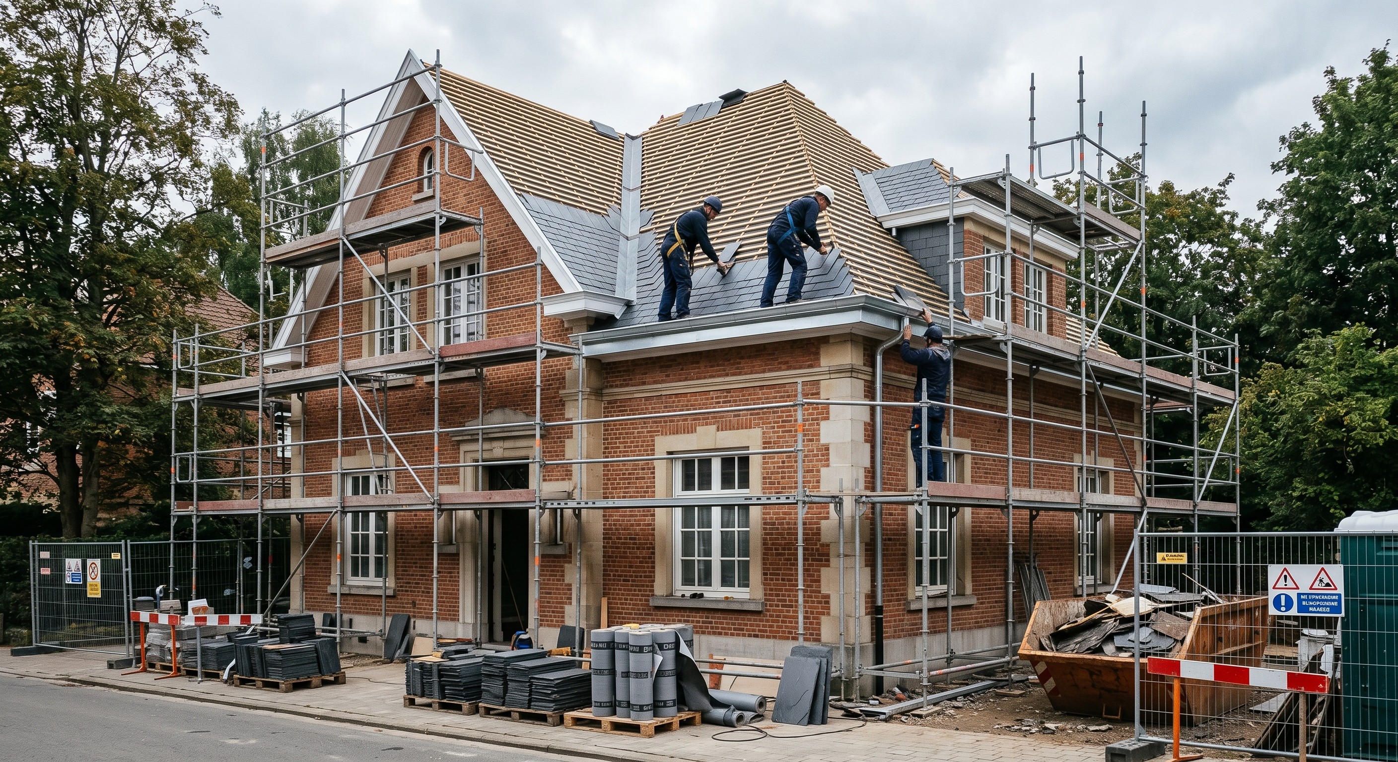 travaux toiture Kraainem ardoise zinguerie rénovation couverture maison belge