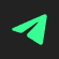 Telegram logo in green