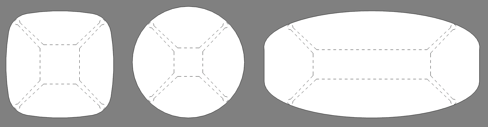 Graph tables in plan view show leg and frame positioning to enable clash-free placement of chairs.