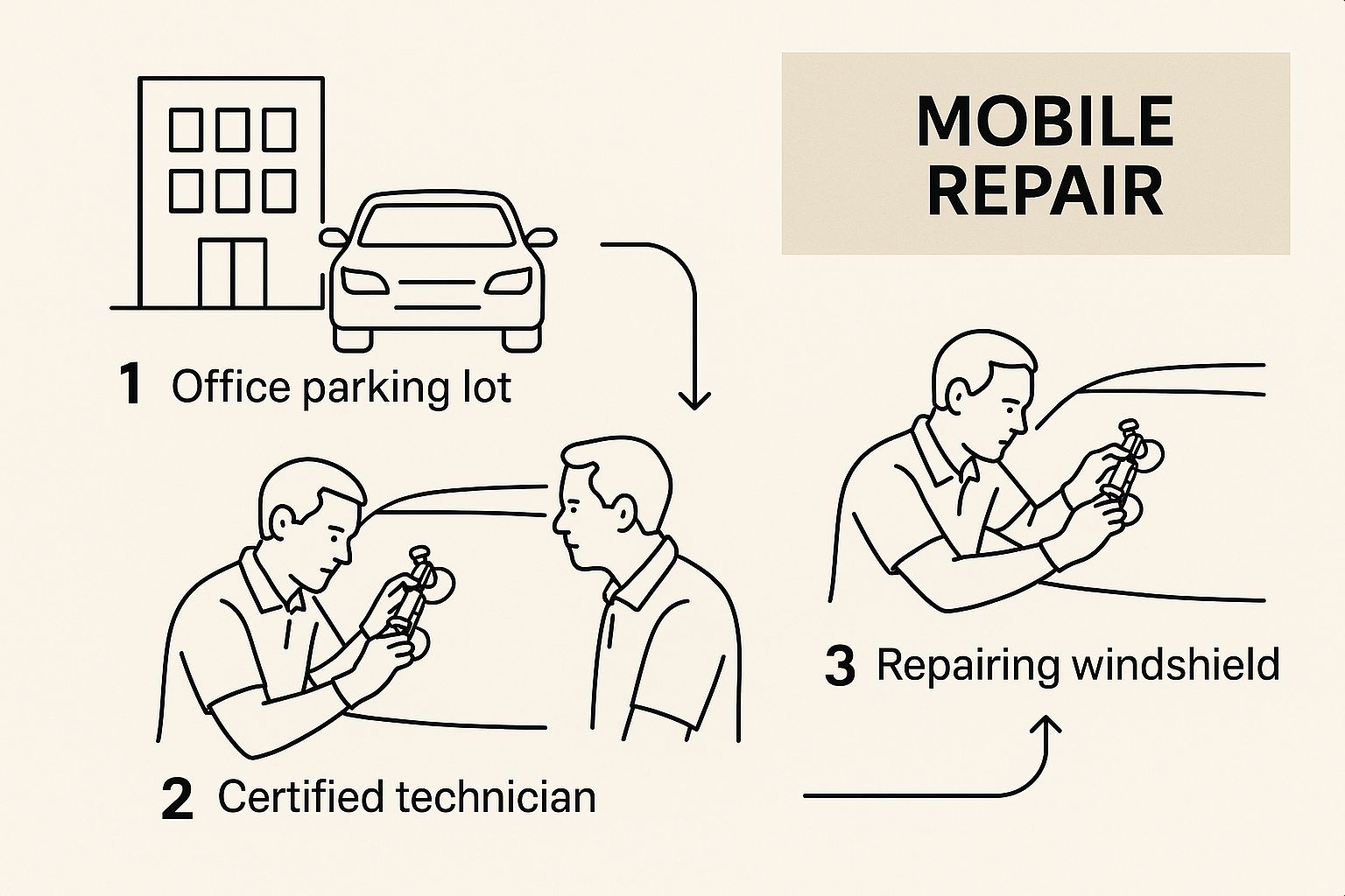 Infographic about auto glass repair near me