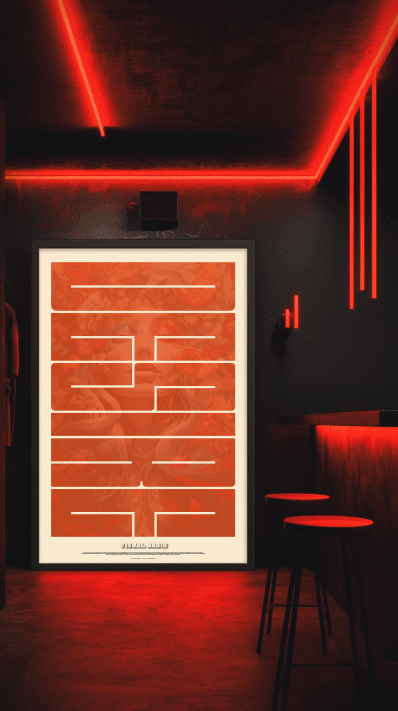 Poster design inside a bar