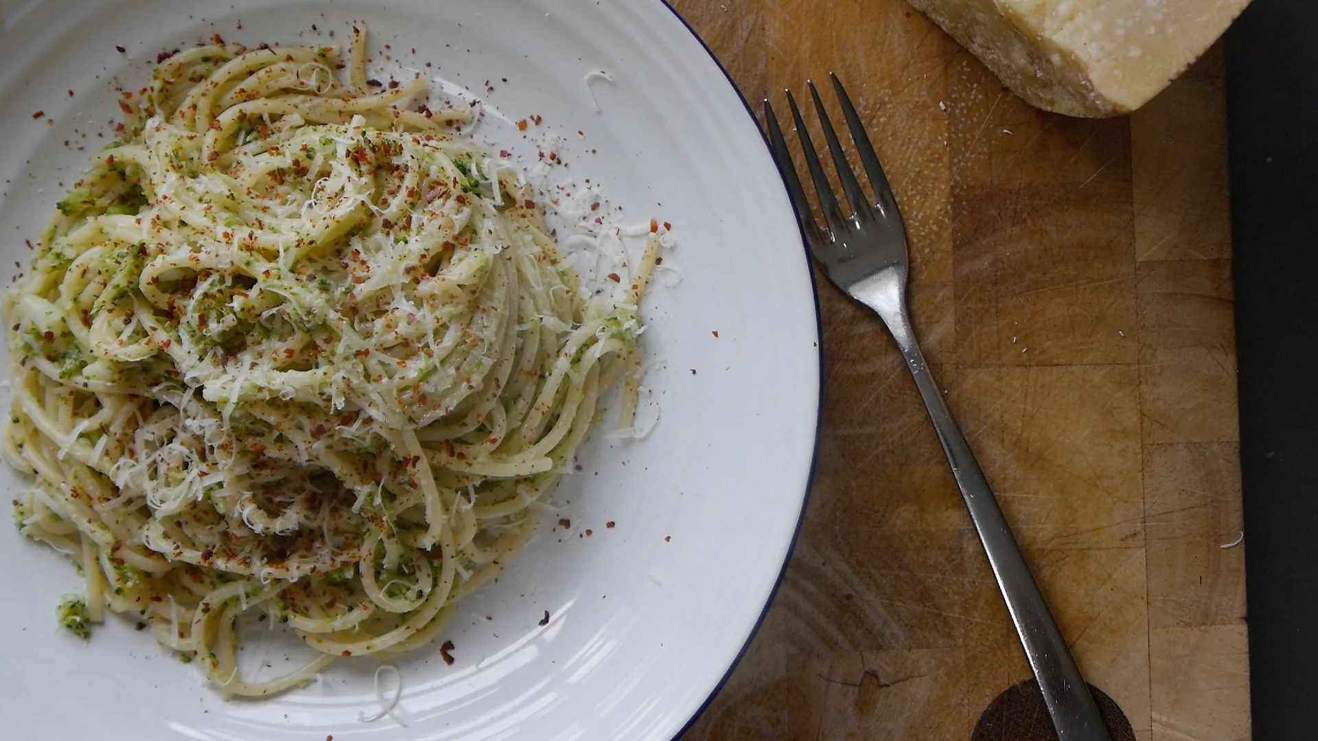 Broccoli pasta in a bowl