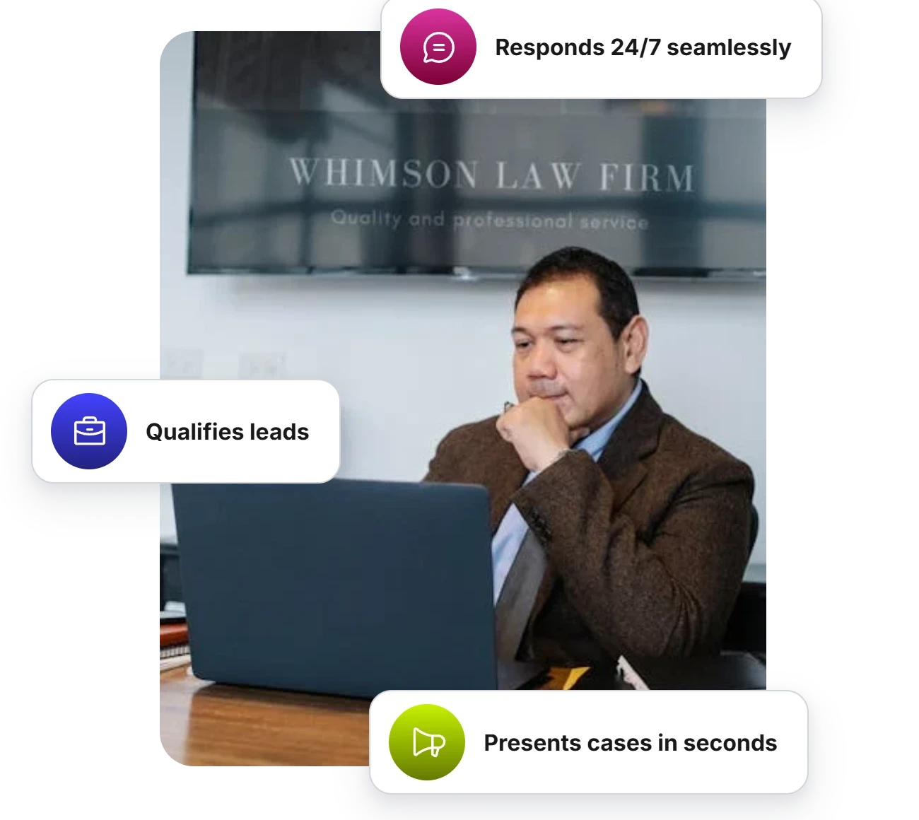 AI agent for lawyers presenting a case