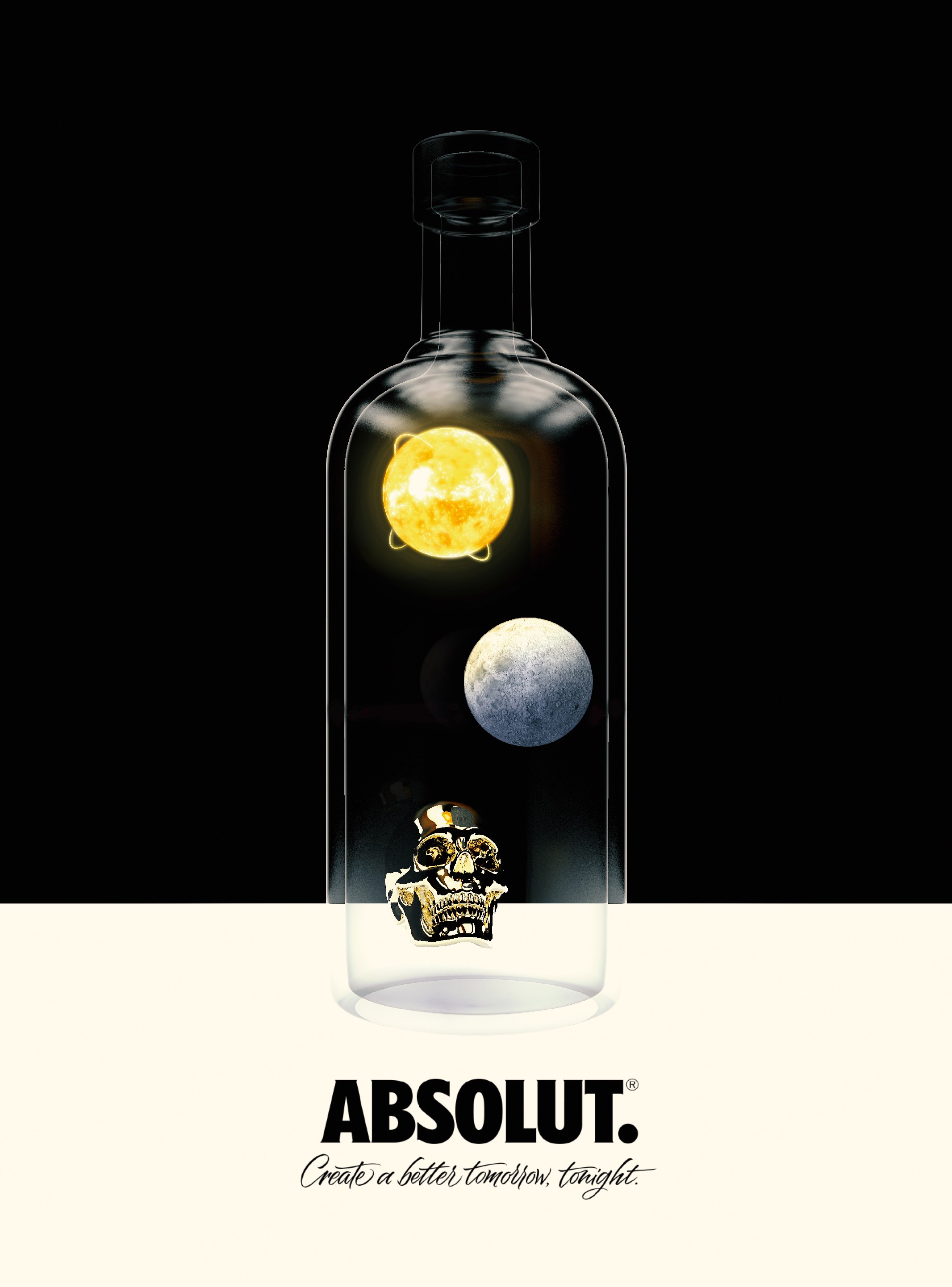 Absolut vodka render