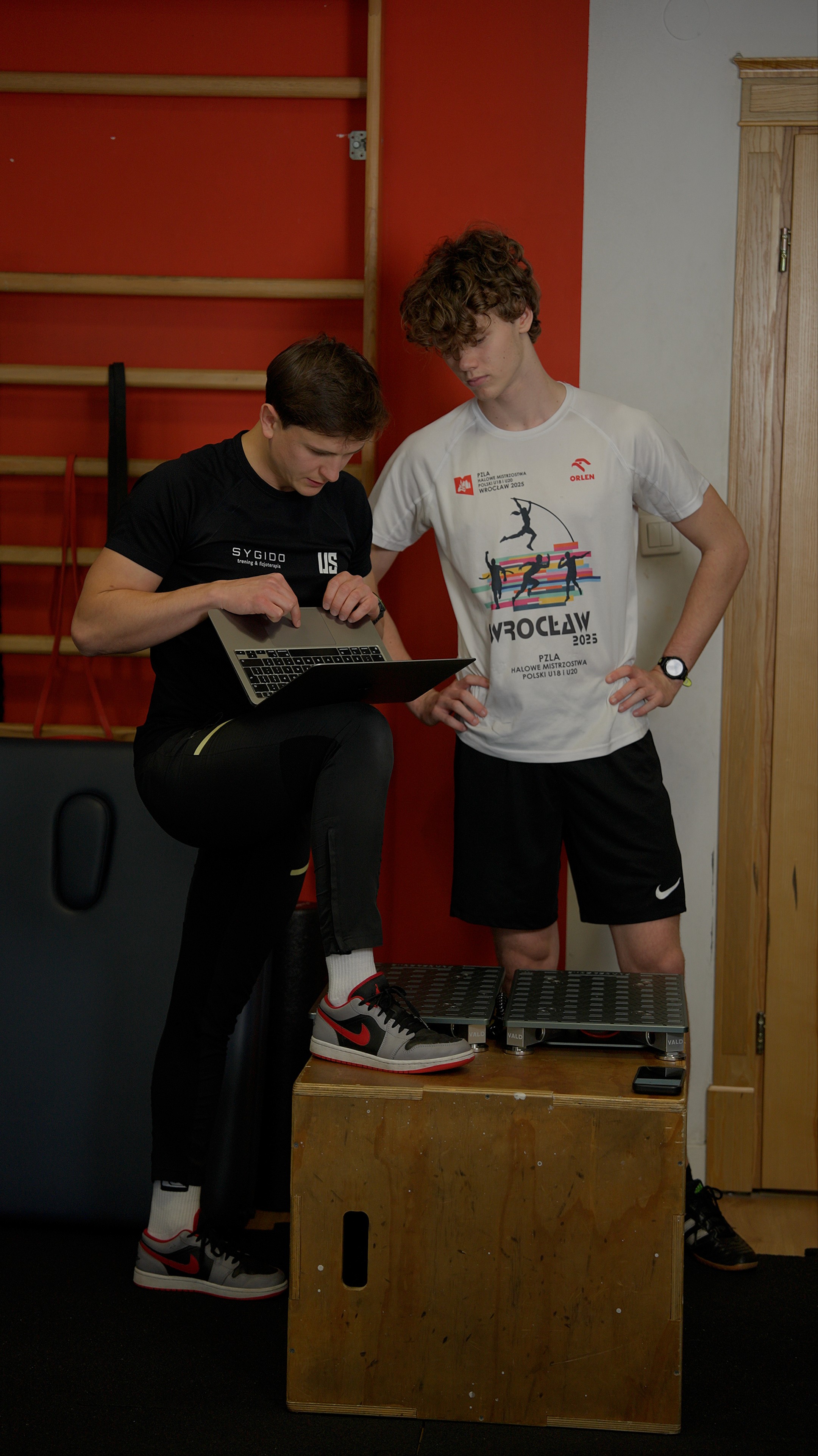 Athlete winning a race