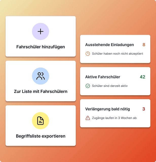 Fahrschüler hinzufügen