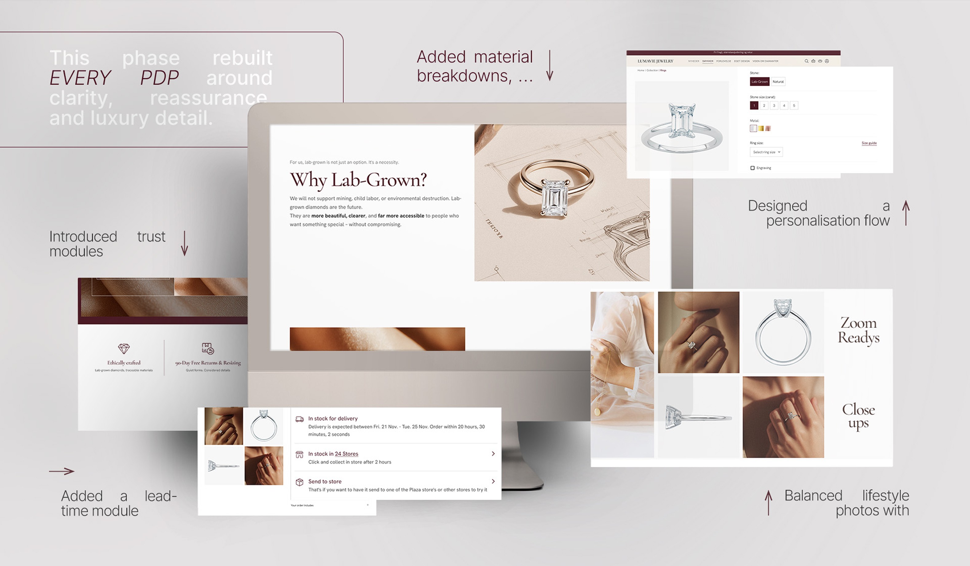 Mobile-first luxury UX applied to fine jewelry store