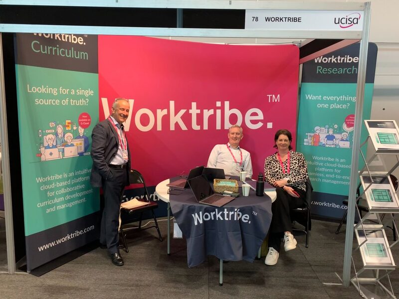 The Worktribe team at a conference stand