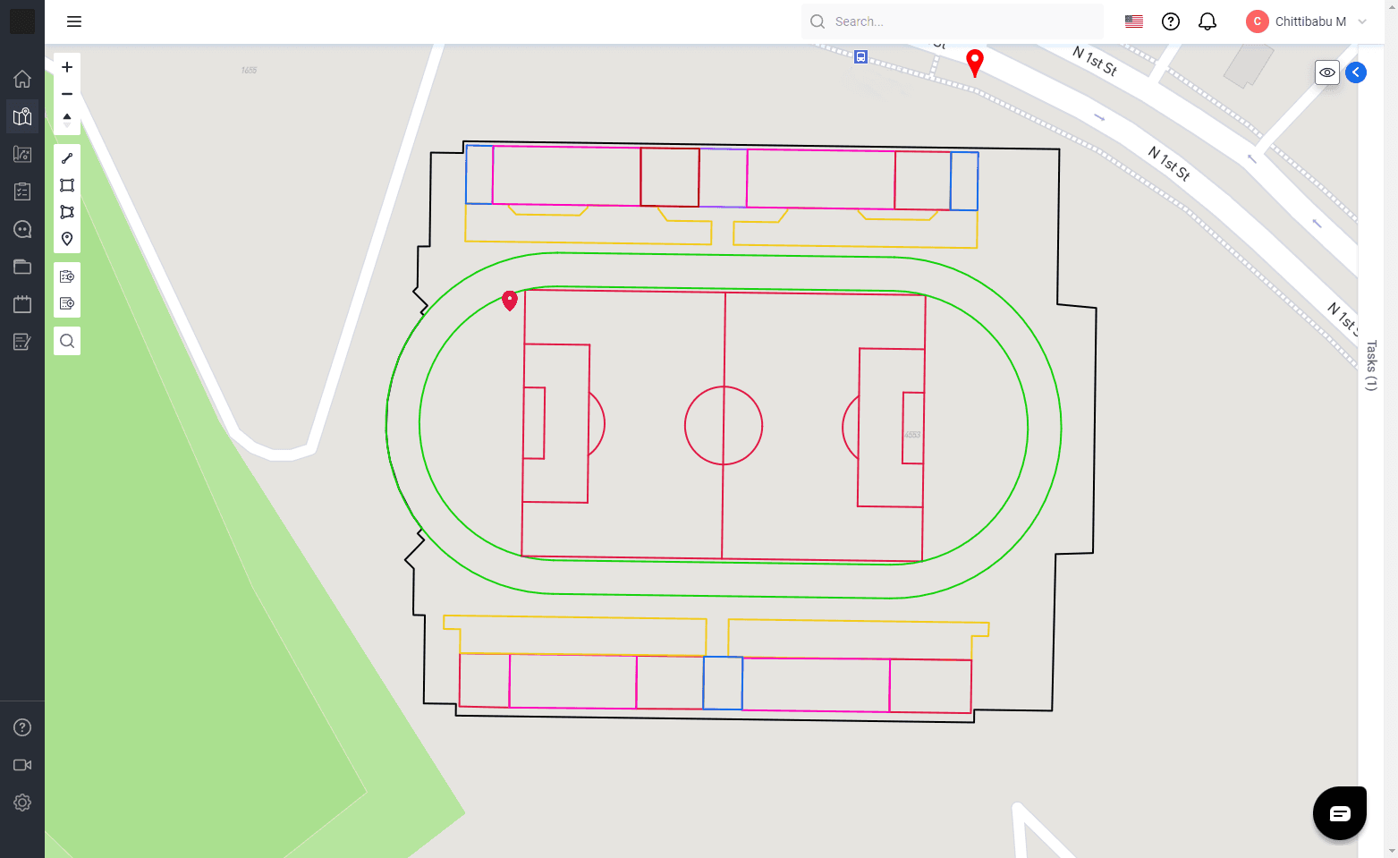 Interactive data-rich map views of your construction jobsite on TaskMapper.