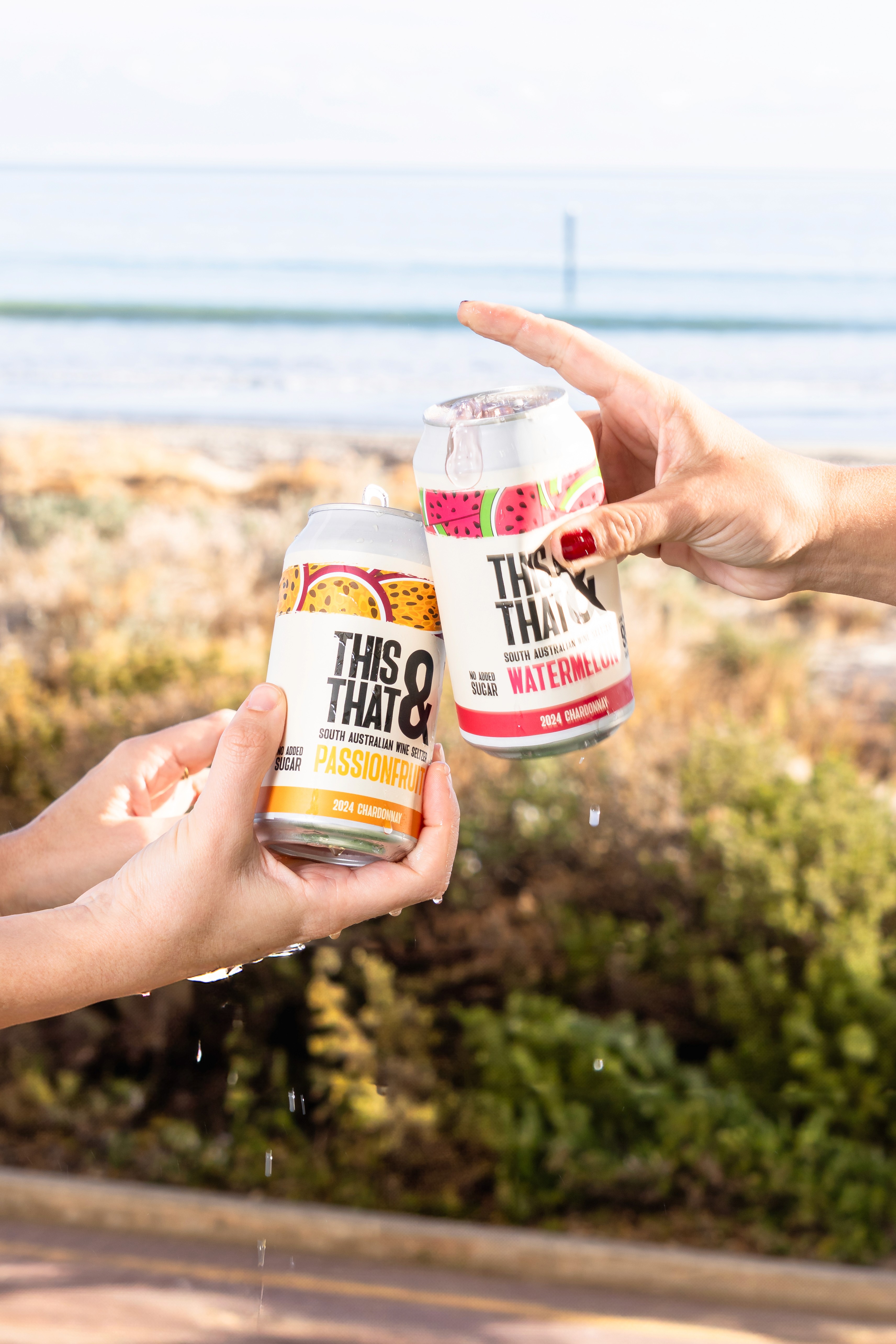 Minimalist coffee can design in hand – black and white packaging with bold typography