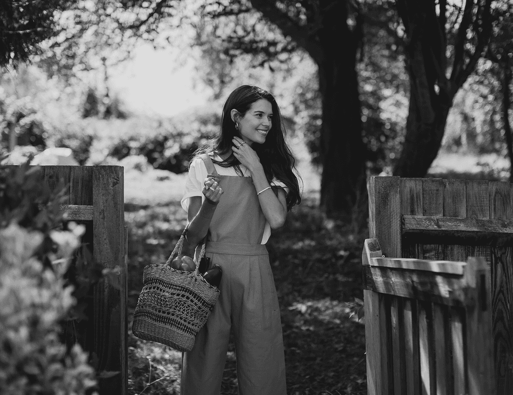 Sarah Ann Macklin gathering ingreients