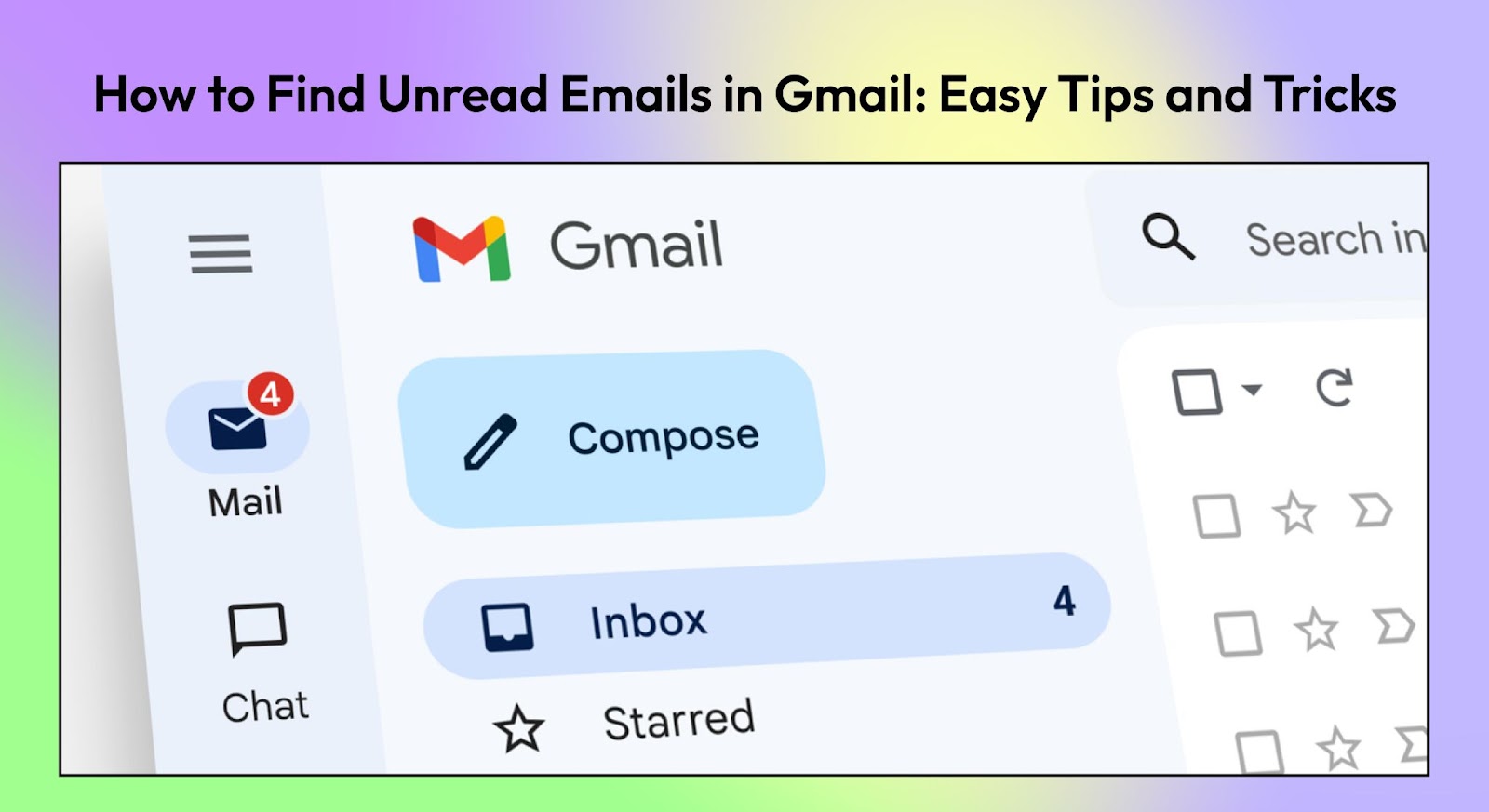 Find Unread Emails in Gmail Inbox