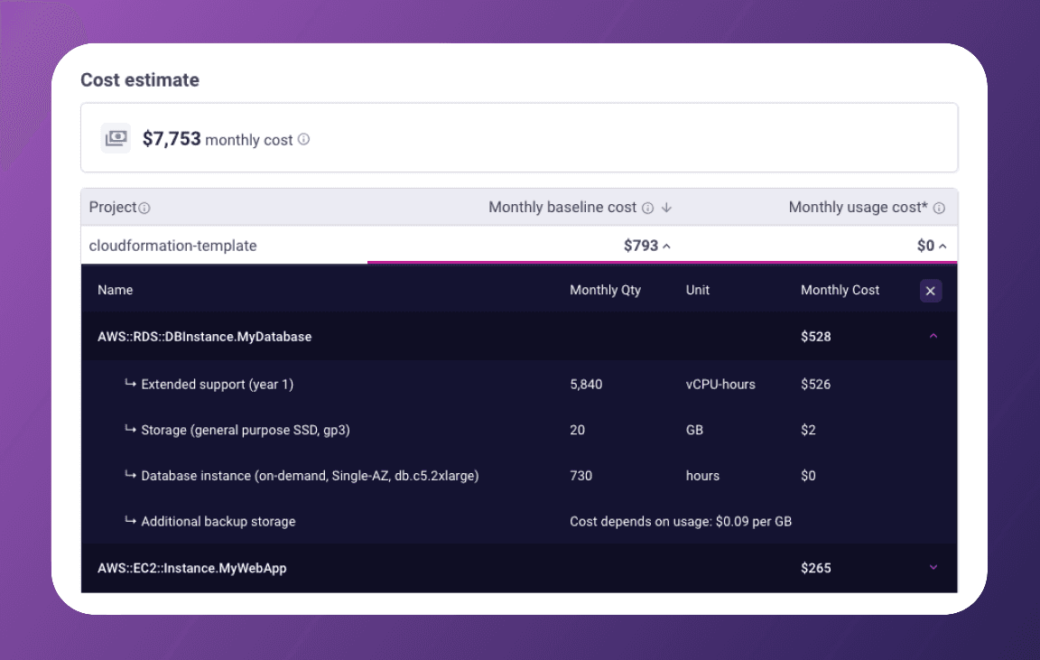 Infracost CloudFormation Support