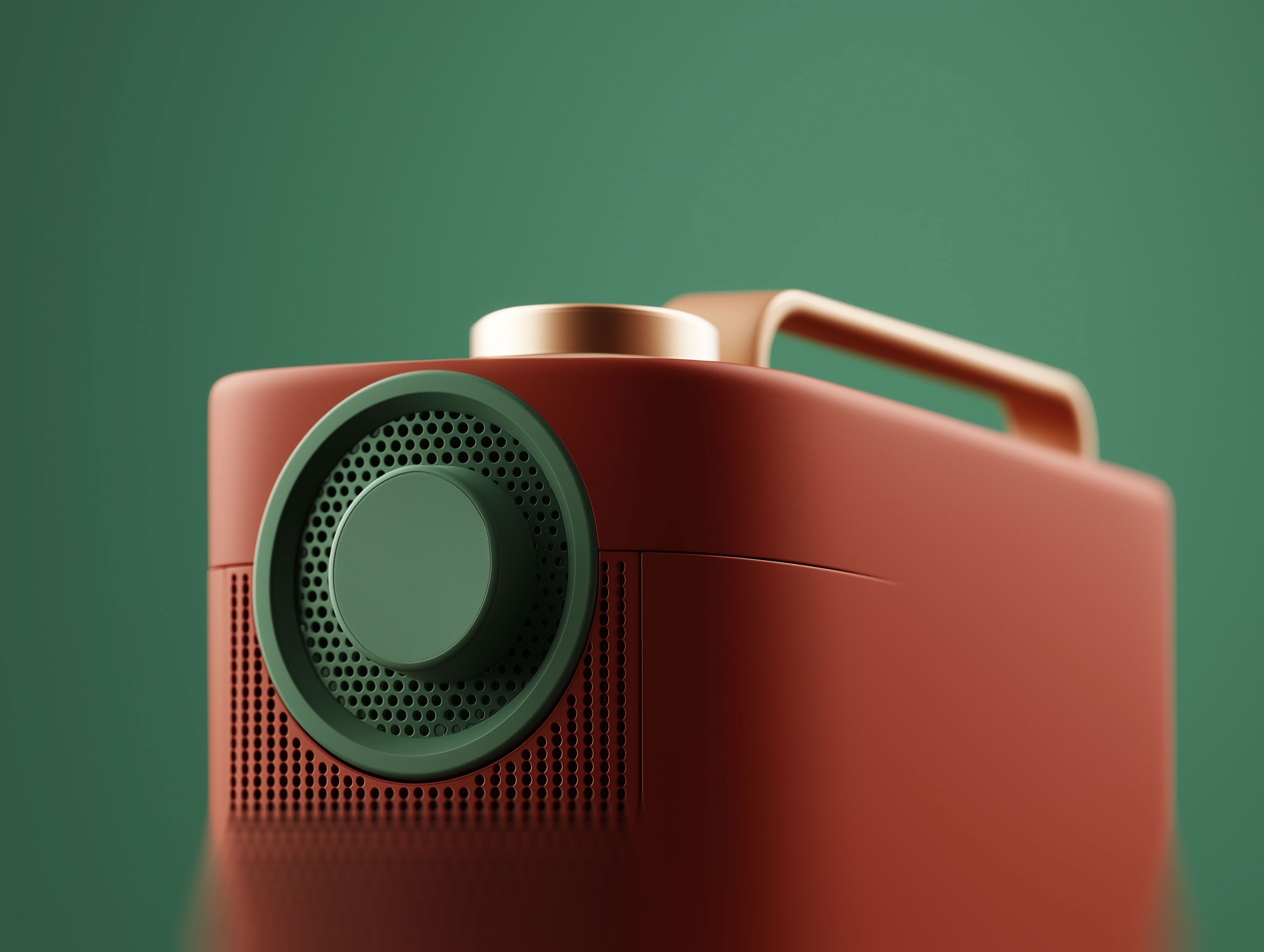 Modular wooden housing complex by the harbor, light snow falling, frozen water reflections.