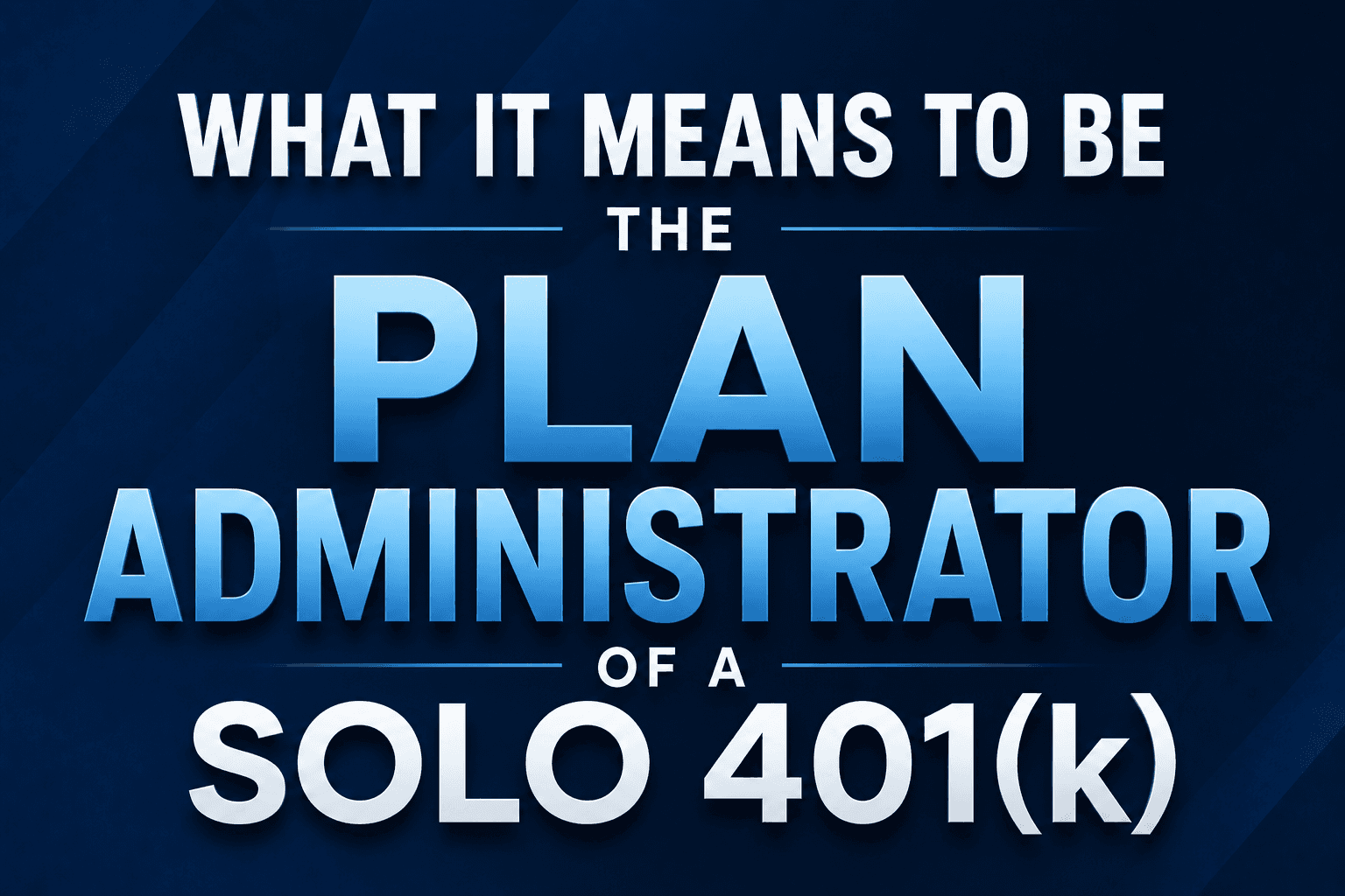 Plan Administrator