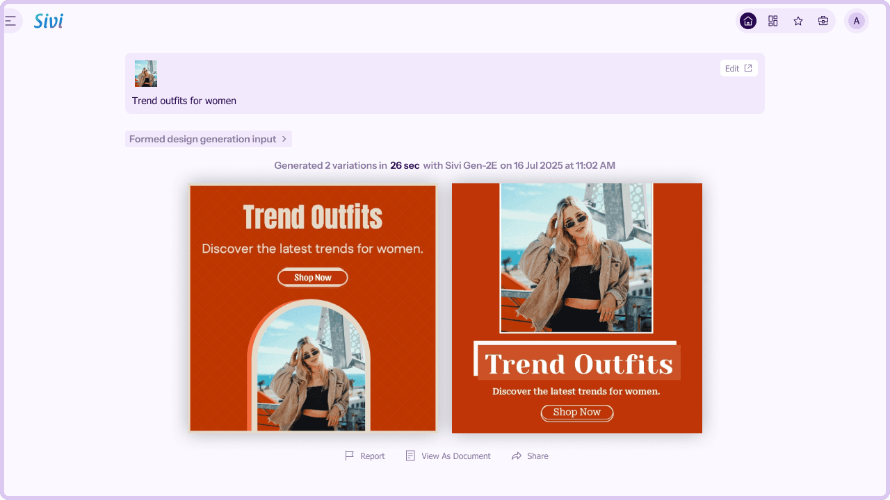 Sivi: AI Category Banner Design Generator