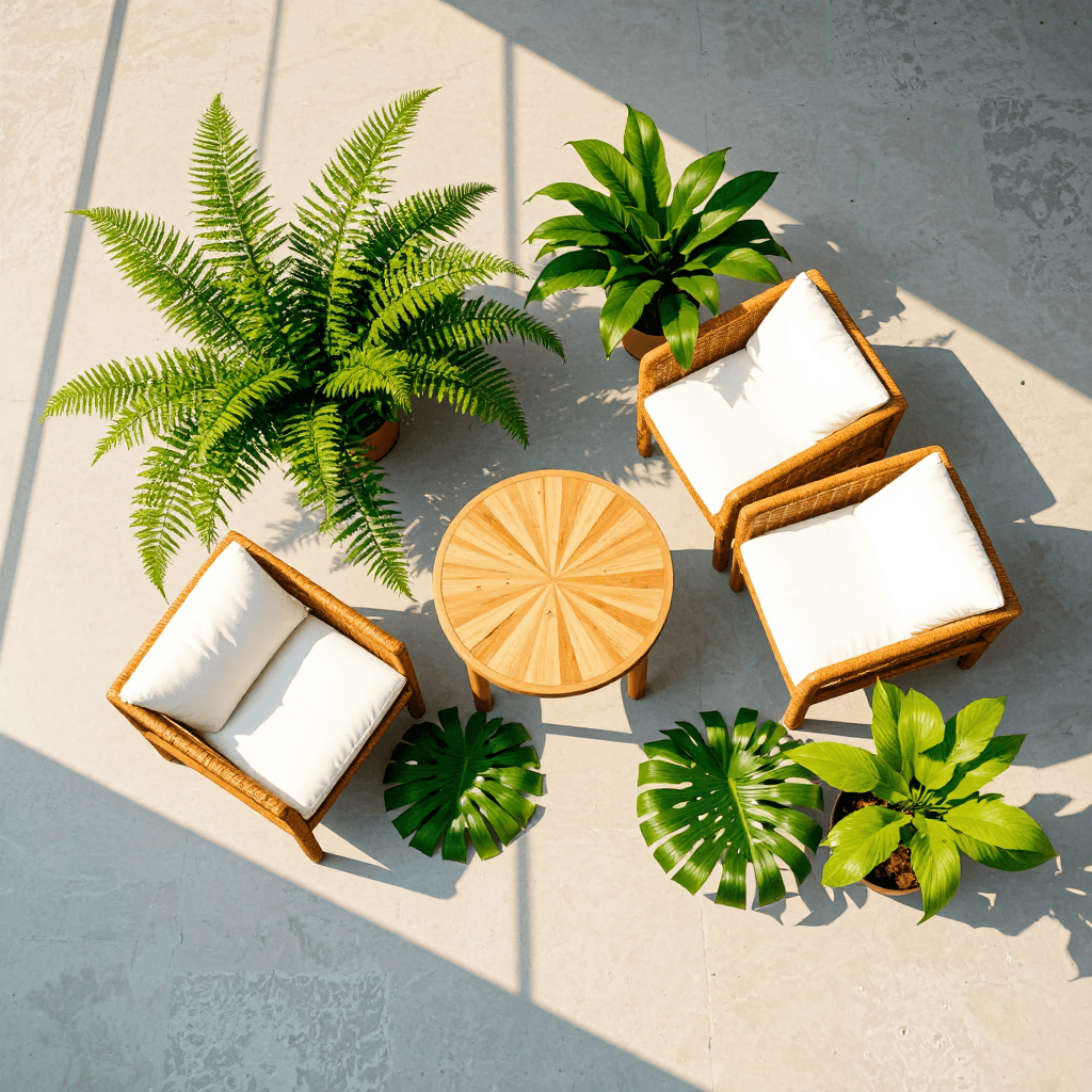 product photography of outdoor seating set