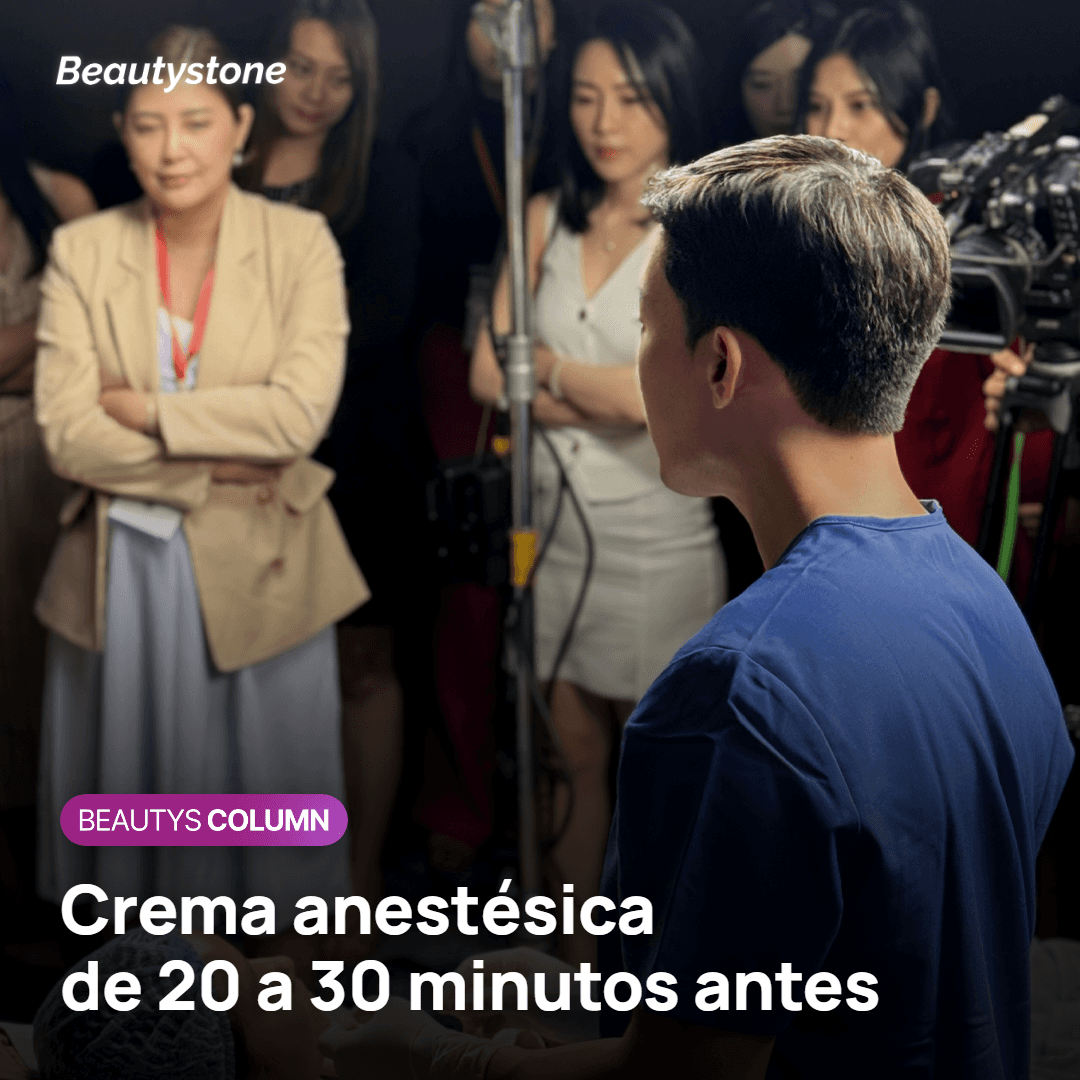 Crema anestésica aplicada antes de una sesión de eliminación de tatuaje