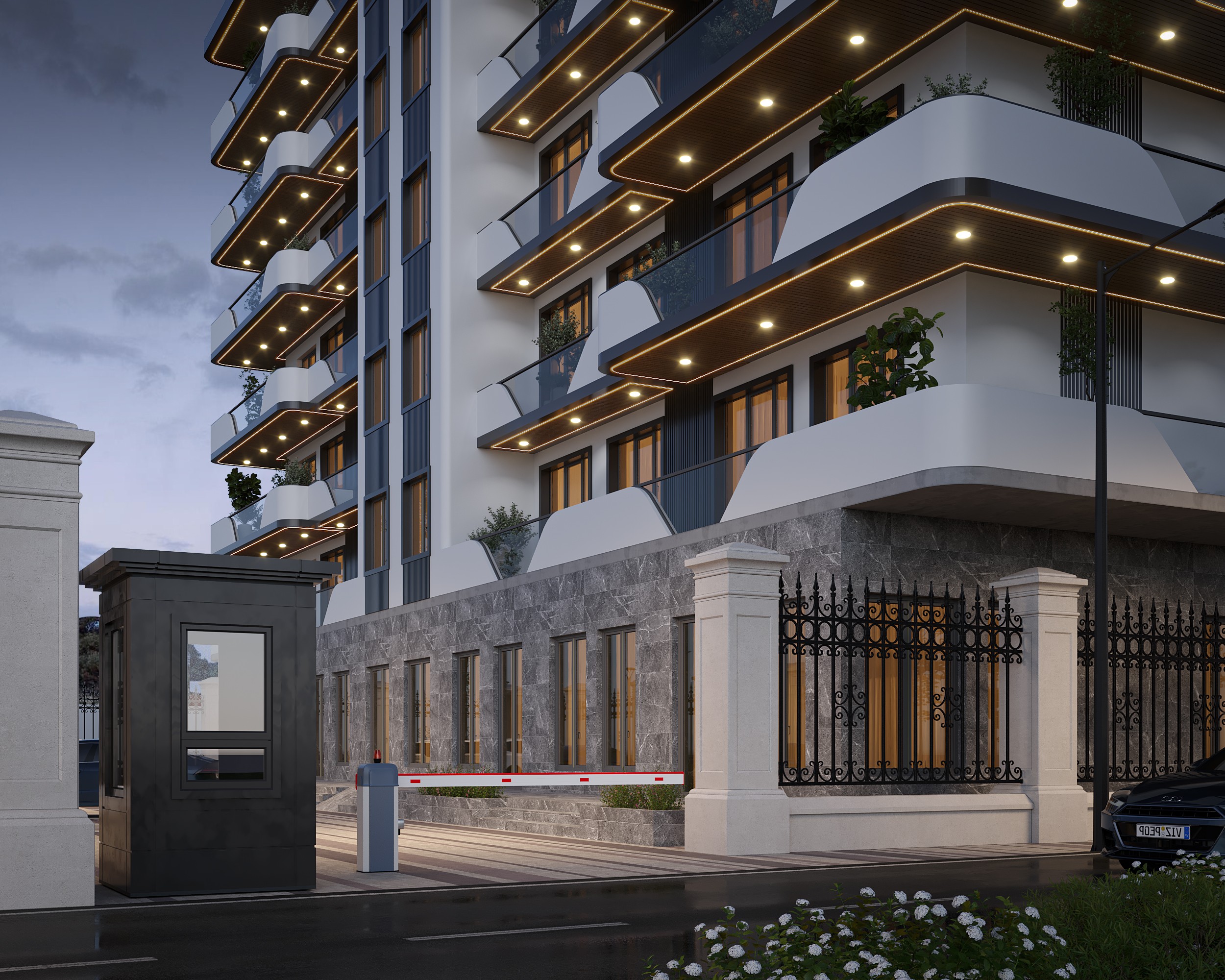 Архитектурный рендер жилого комплекса Gazalkent