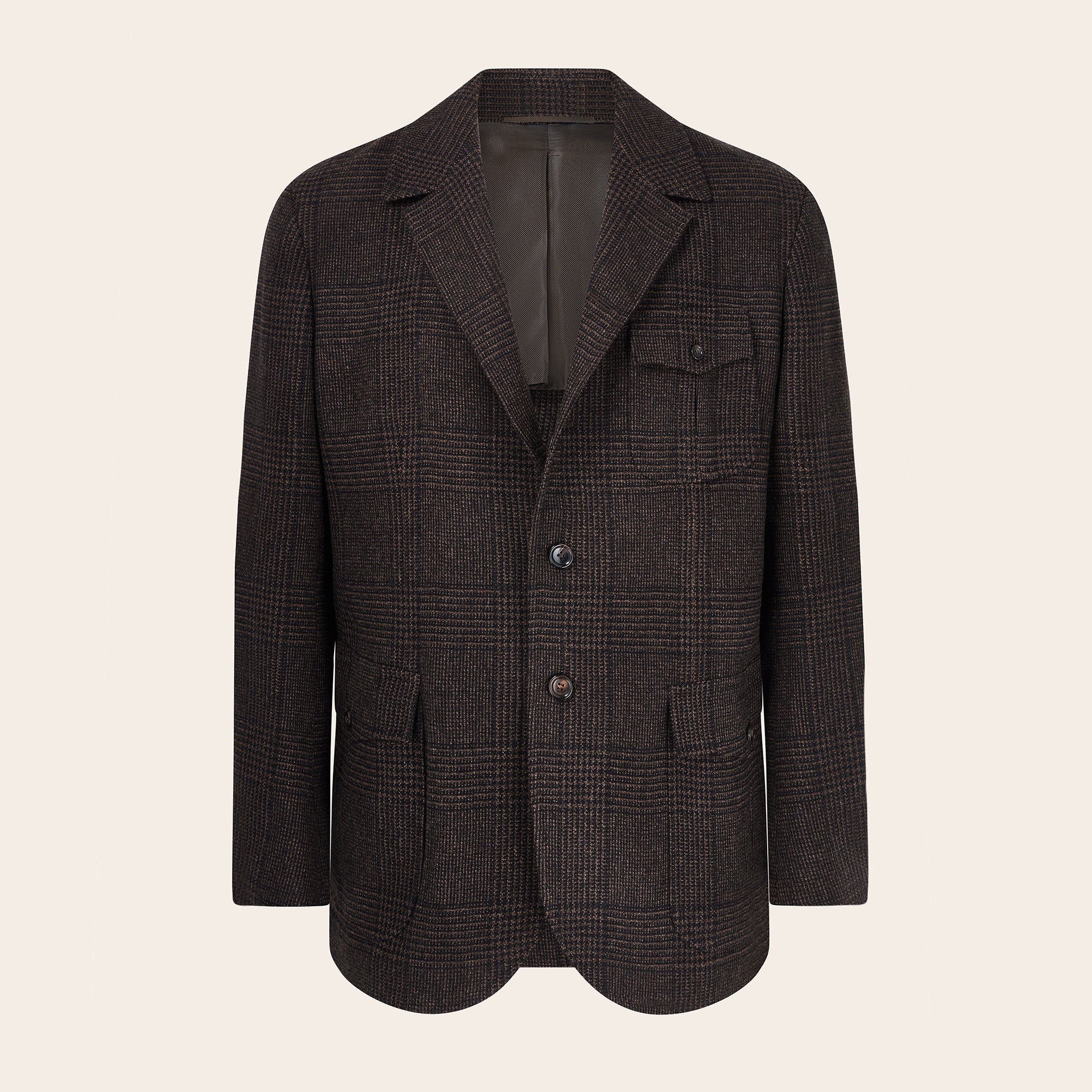 Brown Three Pocket Blazer - Mandelli UK