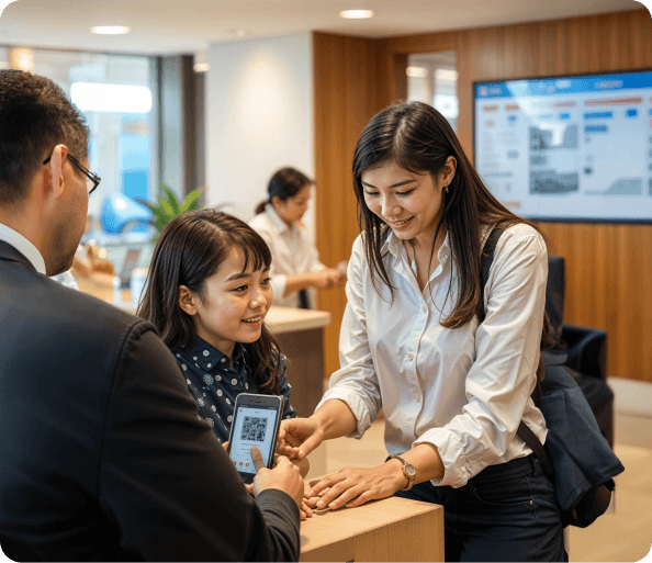 People discussing tuition management software