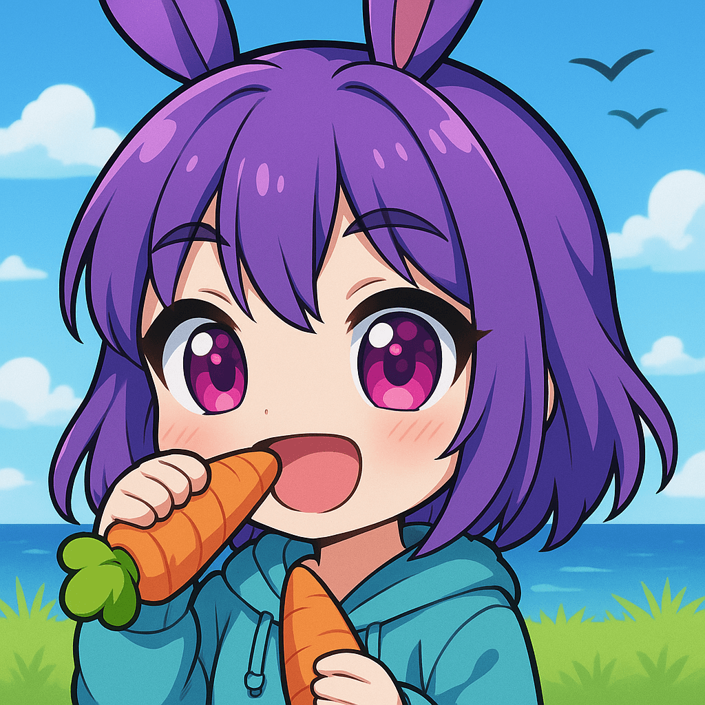 Bun.E eating a carrot