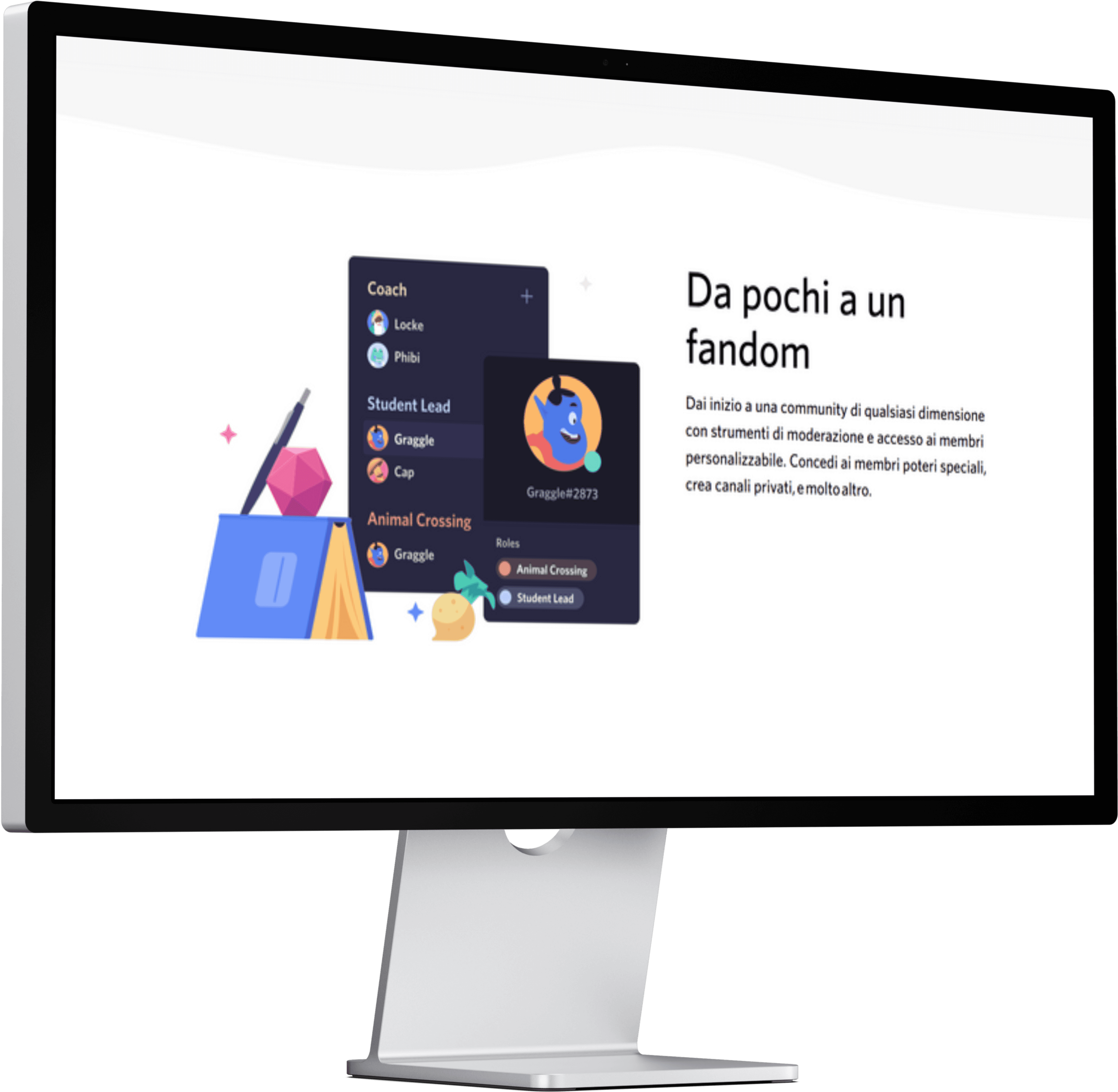 A screenshot from landing page of Discord webside