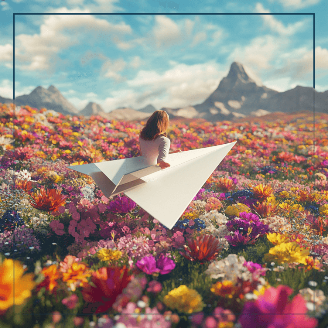 Hand mit Handy und Kompassapp, ein Schiff im Hintegrund