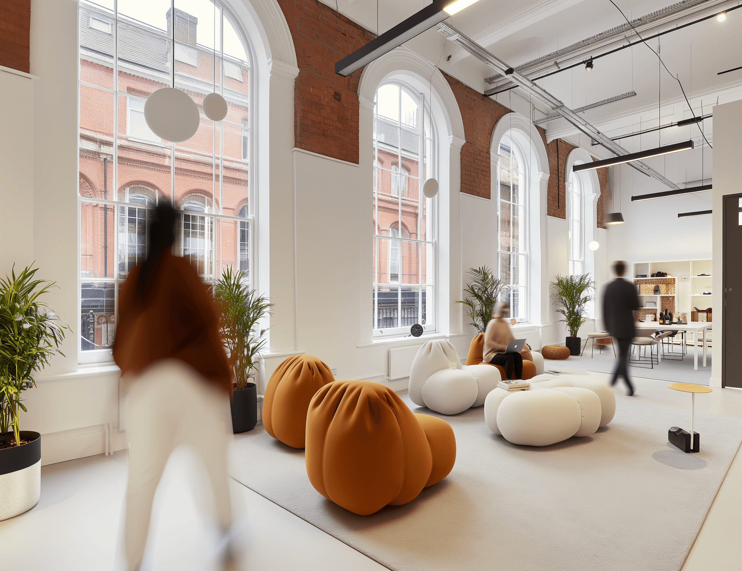An architectural design of an office
