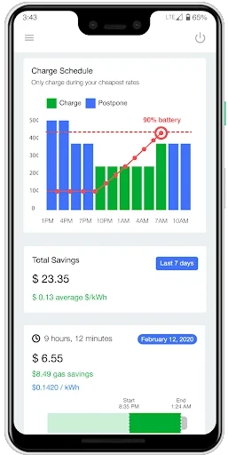 Optiwatt's mobile app