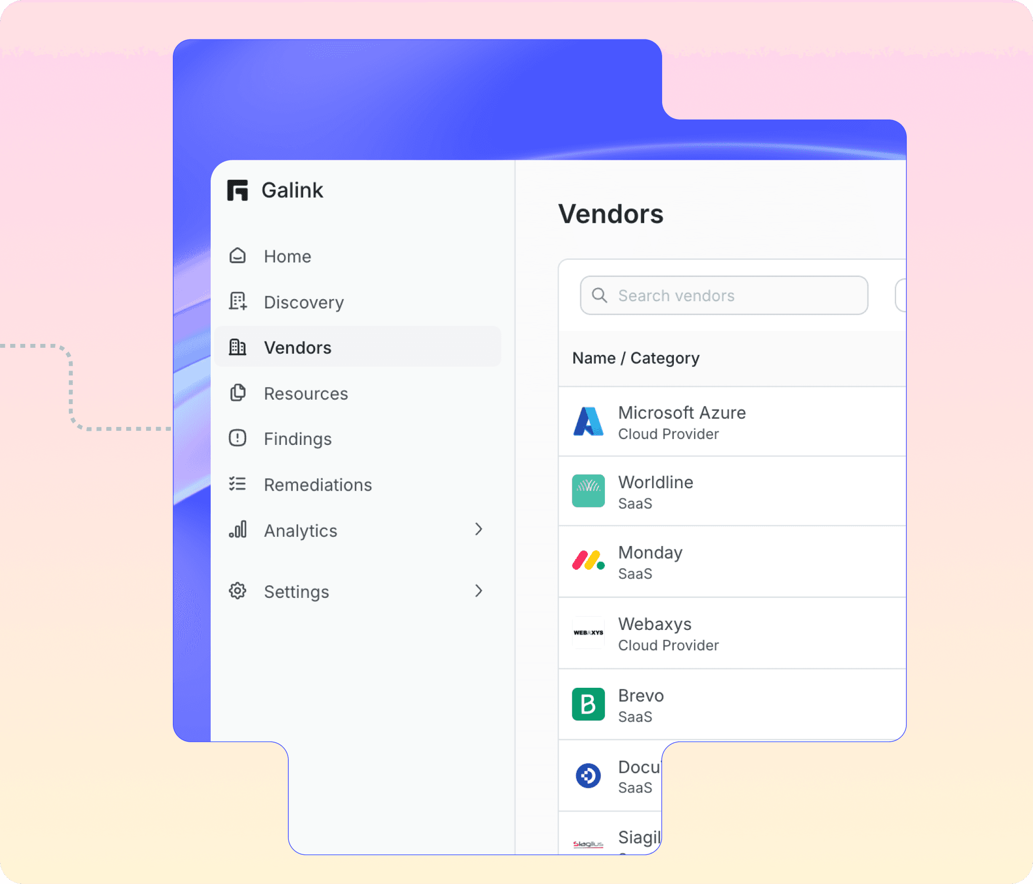 Plateforme Galink tout en 1 de gestion fournisseur