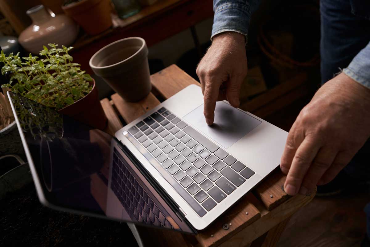 A laptop showing cybersecurity solutions for endpoint protection