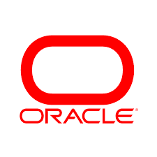 Oracle logo featuring a red circle with the word "ORACLE" in bold lettering underneath.